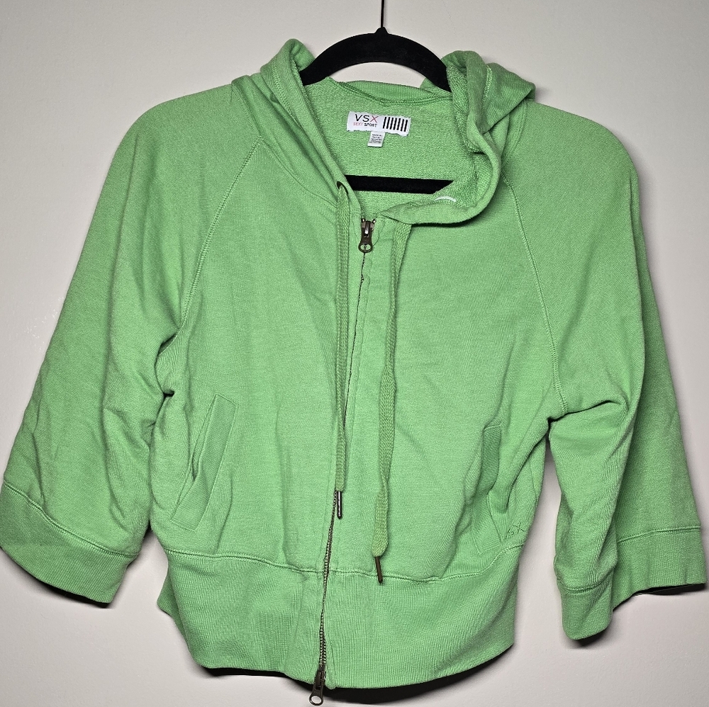 VSX Lime Green Cropped Zip-Up Hoodie